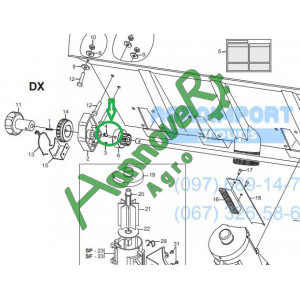 Штифт різьбовий під шестигранник F01050083, Gaspardo