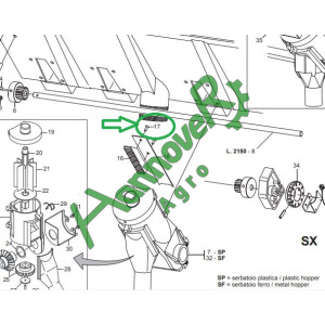 Болт M4X 0,7X10 din 965, F01080032, Gaspardo