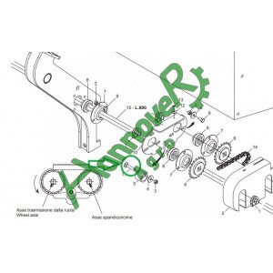 Болт під квадрат для зірочки, F01060047, Gaspardo